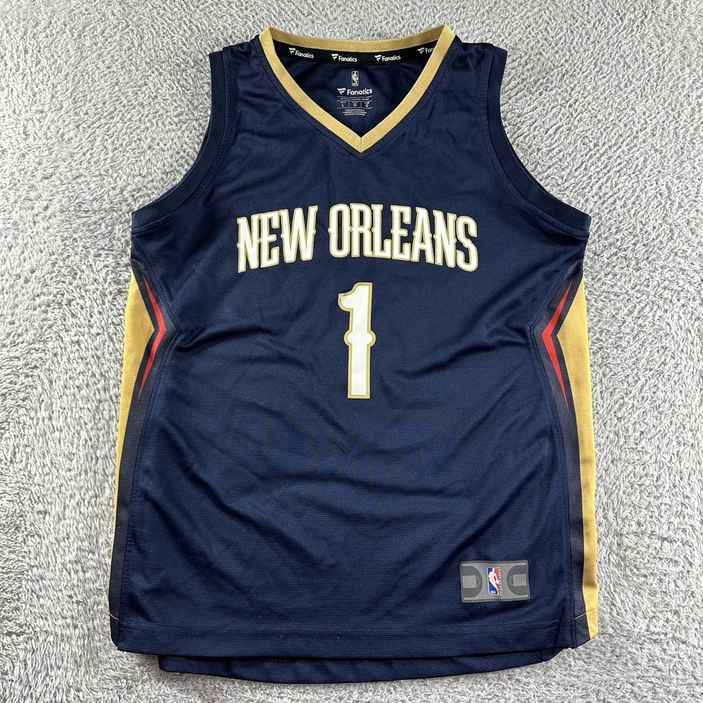 New Orleans Pelicans Jersey Youth Large Williams #1 Navy Blue Fanatics NBA